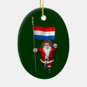 Weihnachtsmann mit Abtritt der Niederlande Keramikornament (Hinten)