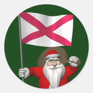 Weihnachtsmann mit Abtritt in Nordirland Runder Aufkleber