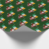 Weihnachtsmann mit Abtritt Irlands Geschenkpapier (Ecke)