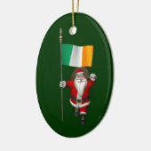Weihnachtsmann mit Abtritt Irlands Keramikornament (Links)