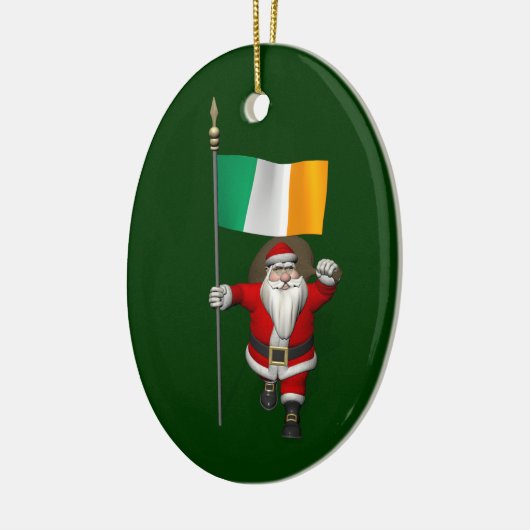 Weihnachtsmann mit Abtritt Irlands Keramikornament (Links)