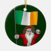 Weihnachtsmann mit Abtritt Irlands Keramikornament (Vorne)