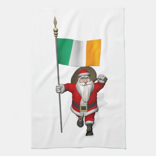 Weihnachtsmann mit Abtritt Irlands Küchentuch (Vertikal)