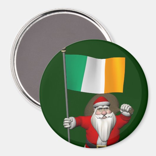 Weihnachtsmann mit Abtritt Irlands Magnet (Vorderseite/Rückseite)