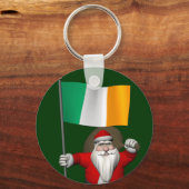 Weihnachtsmann mit Abtritt Irlands Schlüsselanhänger (Vorderseite)