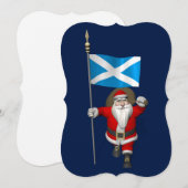 Weihnachtsmann mit Abtritt Schottlands Feiertagskarte (Vorne/Hinten)