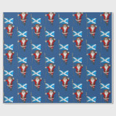 Weihnachtsmann mit Abtritt Schottlands Geschenkpapier (Flach)