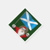 Weihnachtsmann mit Abtritt Schottlands Serviette (Ecke)