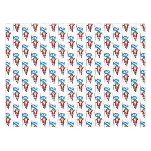 Weihnachtsmann mit Abtritt Schottlands Tischdecke (Vorderseite (Horizontal))