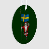 Weihnachtsmann mit Abtritt Schwedens Ornament (Vorderseite)