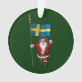 Weihnachtsmann mit Abtritt Schwedens Ornament (Vorderseite)