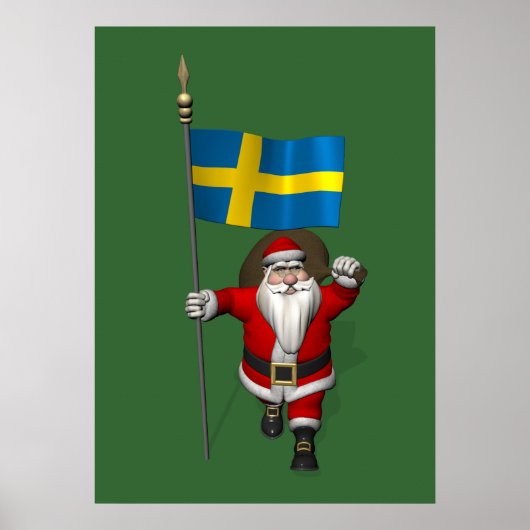 Weihnachtsmann mit Abtritt Schwedens Poster (Vorne)