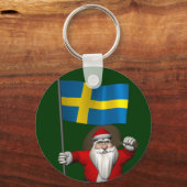 Weihnachtsmann mit Abtritt Schwedens Schlüsselanhänger (Vorderseite)