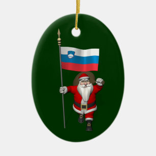 Weihnachtsmann mit Abtritt Sloweniens Keramik Ornament