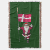 Weihnachtsmann mit Abtritt von Dänemark Dannebrog Decke (Vorderseite Vertikal)