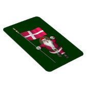 Weihnachtsmann mit Abtritt von Dänemark Dannebrog Magnet (Rechte Seite)