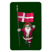 Weihnachtsmann mit Abtritt von Dänemark Dannebrog Magnet (Vertikal)