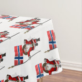 Weihnachtsmann mit Abzeichen Norwegens Tischdecke (Beispiel)