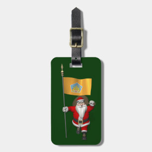 Weihnachtsmann mit Abzeichen von Bali Gepäckanhänger