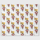 Weihnachtsmann mit Abzeichen von Bali Geschenkpapier (Flach)