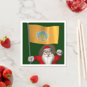 Weihnachtsmann mit Abzeichen von Bali Serviette (Beispiel)