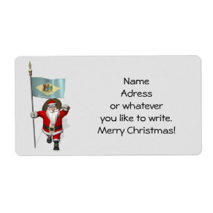 Weihnachtsmann mit Abzeichen von Delaware