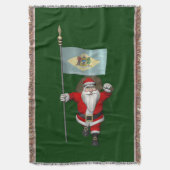 Weihnachtsmann mit Abzeichen von Delaware Decke (Vorderseite Vertikal)