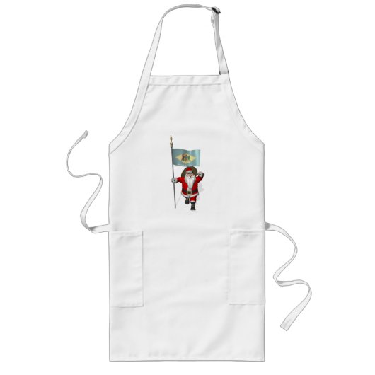 Weihnachtsmann mit Abzeichen von Delaware Lange Schürze (Vorne)