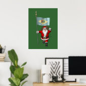Weihnachtsmann mit Abzeichen von Delaware Poster (Heimbüro)