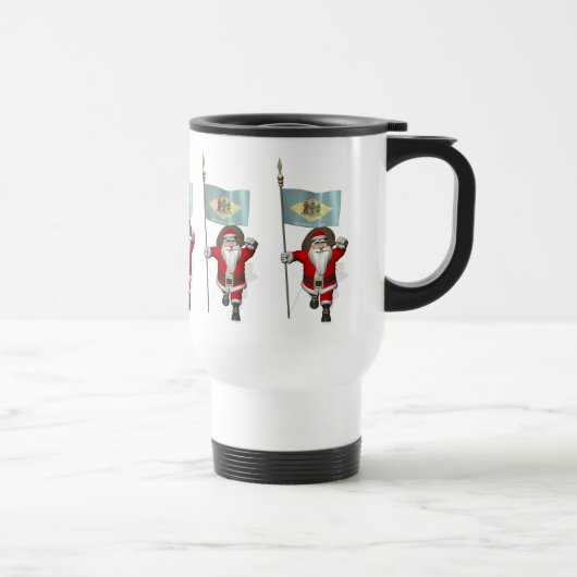 Weihnachtsmann mit Abzeichen von Delaware Reisebecher (Rechts)