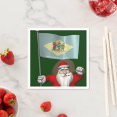 Weihnachtsmann mit Abzeichen von Delaware Serviette (Beispiel)
