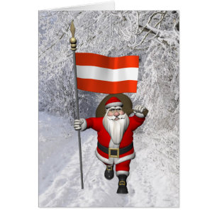 Weihnachtsmann mit Abzeichen von Österreich