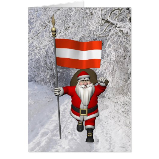 Weihnachtsmann mit Abzeichen von Österreich (Vorne)