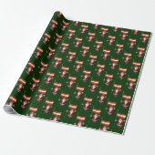 Weihnachtsmann mit Abzeichen von Österreich Geschenkpapier (Ungerollt)