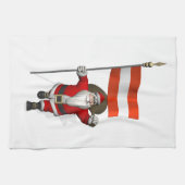 Weihnachtsmann mit Abzeichen von Österreich Handtuch (Horizontal)
