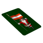 Weihnachtsmann mit Abzeichen von Österreich Magnet (Rechte Seite)