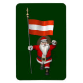 Weihnachtsmann mit Abzeichen von Österreich Magnet (Vertikal)