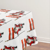 Weihnachtsmann mit Abzeichen von Österreich Tischdecke (Beispiel)