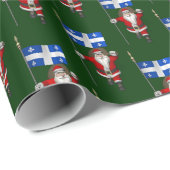 Weihnachtsmann mit Abzeichen von Québec Geschenkpapier (Rolleneckpunkt)