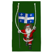 Weihnachtsmann mit Abzeichen von Québec Kleine Geschenktüte (Vorderseite)