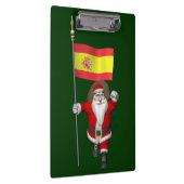 Weihnachtsmann mit Abzeichen von Spanien Klemmbrett (Rechts)
