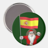 Weihnachtsmann mit Abzeichen von Spanien Magnet (Vorderseite/Rückseite)