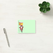 Weihnachtsmann mit Abzeichen von Spanien Post-it Klebezettel (Büro)