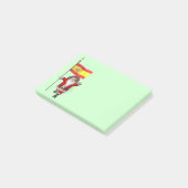 Weihnachtsmann mit Abzeichen von Spanien Post-it Klebezettel (angewinkelt)