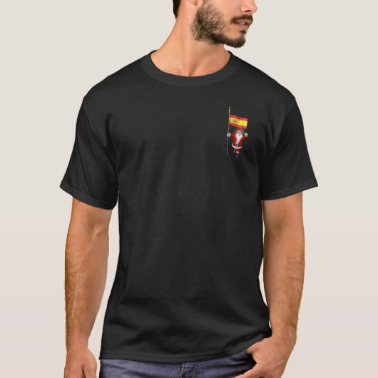 Weihnachtsmann mit Abzeichen von Spanien T-Shirt (Vorderseite)