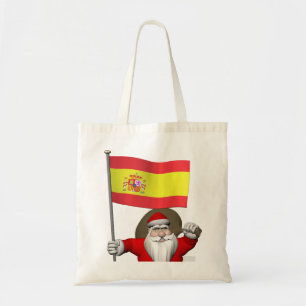 Weihnachtsmann mit Abzeichen von Spanien Tragetasche