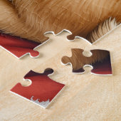 Weihnachtsmann mit Airedale-Weihnachtskunst Puzzle (Seite)