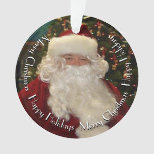 Weihnachtsmann mit anpassbarem Text Ornament