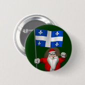 Weihnachtsmann mit Ausweis von Québec CDN Button (Vorne & Hinten)