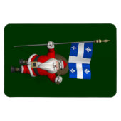 Weihnachtsmann mit Ausweis von Québec CDN Magnet (Horizontal)
